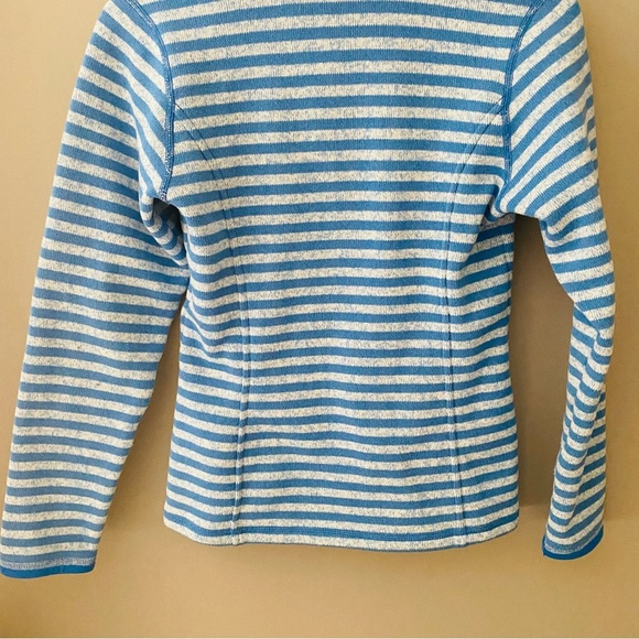 Patagonia Quarter Zip Striped Sweater Blue Sz XS - Picture 8 of 8